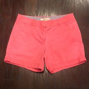 J Crew Chino Shorts Size 0 Faded Red